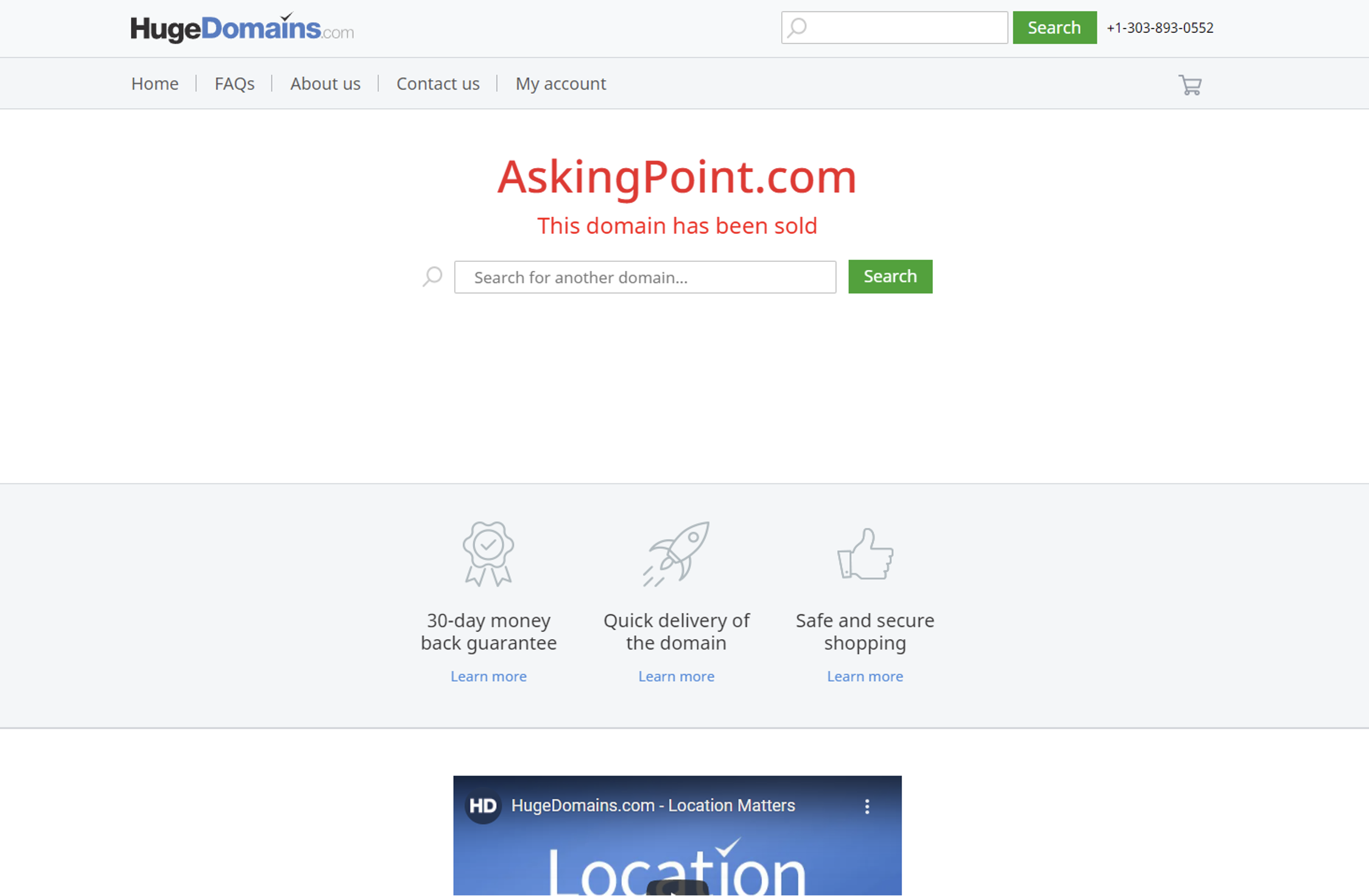 Figure 5- Askingpoint.com No Longer for Sale