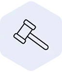Icon of gavel representing Policy Advocacy