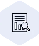 Icon of document and magnifying glass to represent Software Safety Audits