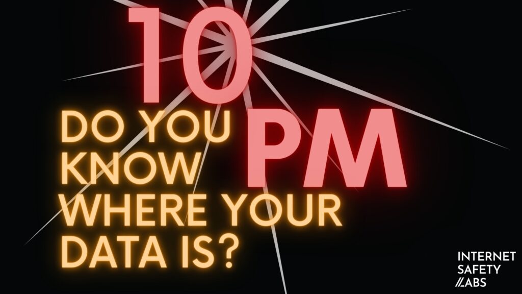 Graphic with "Do You Know Where Your Data Is, Orange Text"