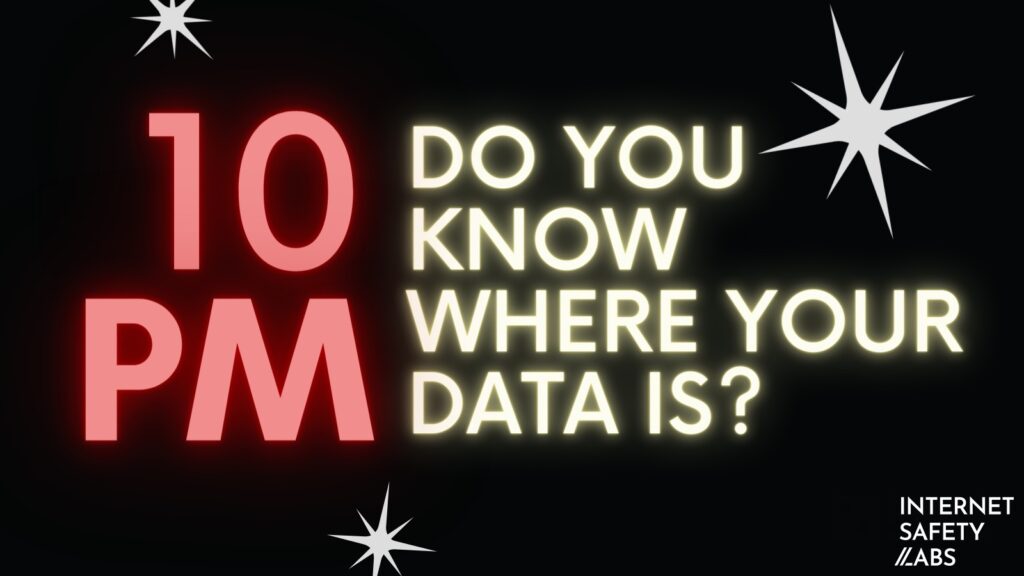 Graphic with "Do You Know Where Your Data Is, White Text"