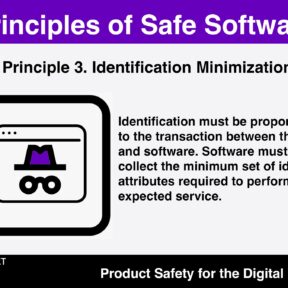 Graphic with "Principle 3- Identification Minimization"