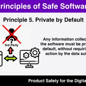 Graphic with "Principle 5- Private by Default"