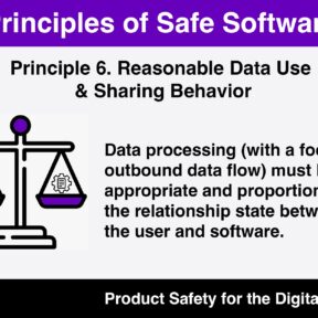 Graphic with "Principle 6- Reasonable Date Use and Sharing"