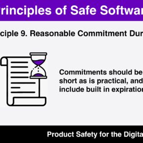 Graphic with "Principle 9- Reasonable Commitment Duration"
